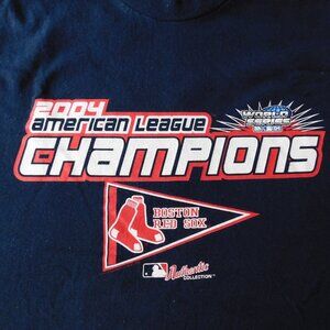 Vintage T Shirt 2004 World Series MLB Boston Red Sox American League Champs XL